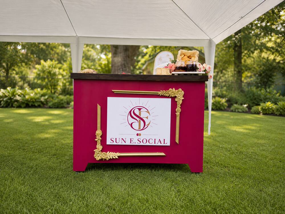Sun E. Social charcuterie cart at an outdoor event